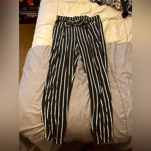 Ambiance Apparel black and white stripped pants